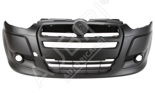 Front bumper Fiat Doblo 2010-2016 black with holes for fog lights