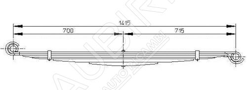 Leaf spring Iveco Daily since 2000 65C/70C rear 7-leaf