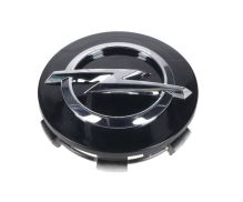 Wheel cover Opel in the middle, 65 mm, black