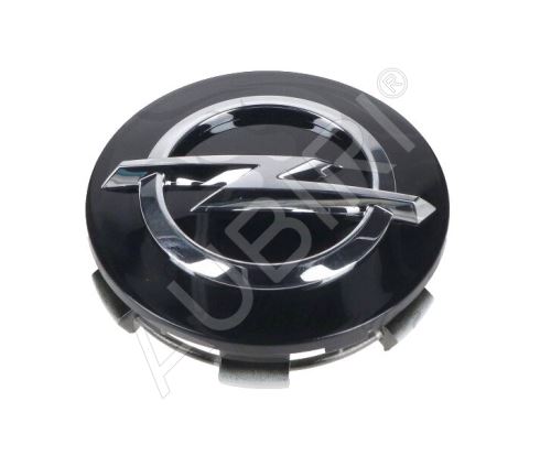 Wheel cover Opel in the middle, 65 mm, black