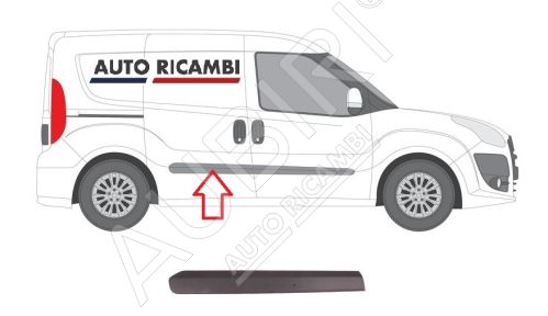 Protective trim Fiat Doblo since 2010 right, rear door