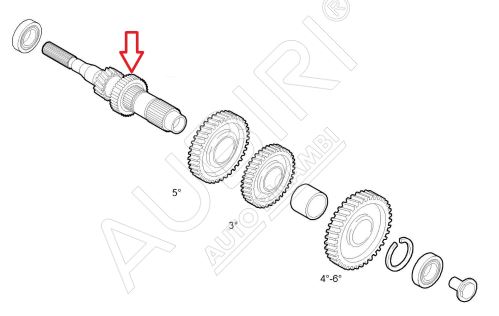 Gearbox shaft Fiat Ducato 2014-2021 2.3D, since 2021 2.2D primary, 11x47 teeth