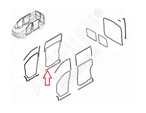 Door seal Renault Trafic since 2014, Talento 2016-2021 right sliding door