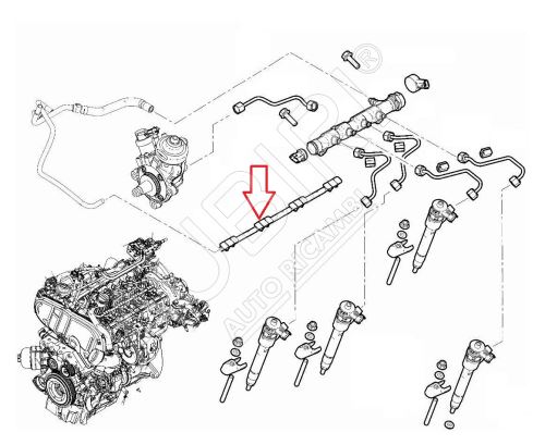 Fuel overflow hose from injectors Fiat Ducato since 2021 2.2D