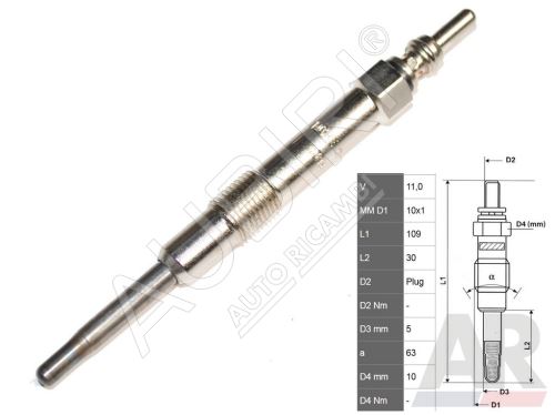 Glow plug Fiat Doblo 2005 1.9JTD 88kW (05-09)