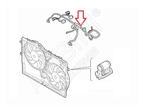 Engine cooling fan wiring Fiat Ducato since 2021 with air conditioning