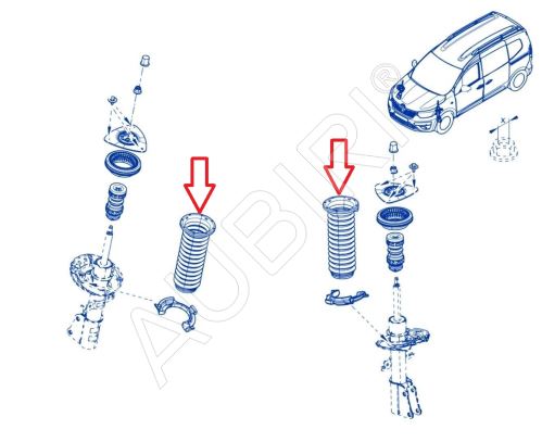 Front shock absorber cuff Renault Kangoo since 2021