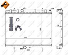 Water radiator Citroën Berlingo, Partner 2008-2011 - 551x380x18 mm (2)