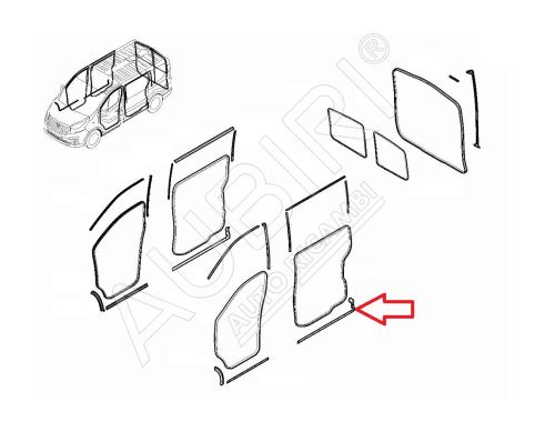 Door seal Renault Trafic since 2014, Talento 2016-2021 left sliding door