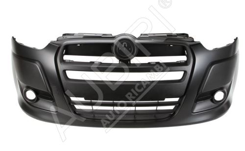 Front bumper Fiat Doblo 2010-2016 black with holes for fog lights