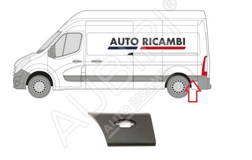 Protective trim Renault Master since 2010 left, behind the rear wheel for front door