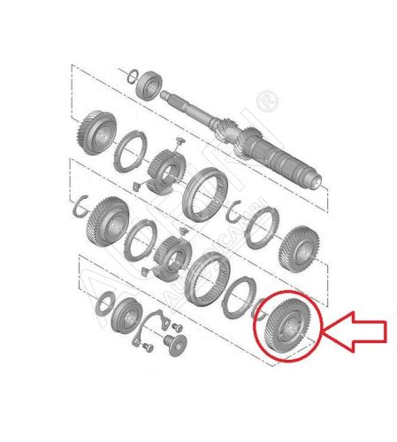 6th gear wheel Citroën Berlingo, Partner since 2008, 59 teeth