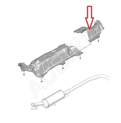 Exhaust cover Fiat Doblo since 2022, Berlingo, Partner since 2019 rear