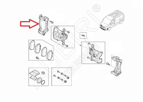 Brake caliper bracket Renault Trafic since 2014, Vivaro 2014-2019 front, right