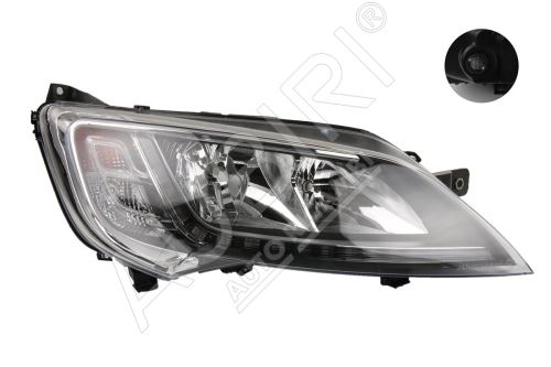 Headlight Fiat Ducato since 2014 right silver frame H7+H7, LED without control unit