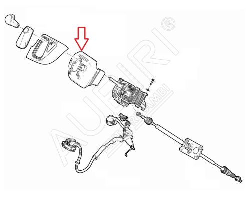 Gear lever sound insulation Fiat Ducato since 2021 automatic transmission