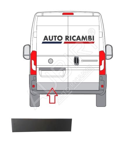 Protective trim Fiat Ducato since 2014 rear, left door, black