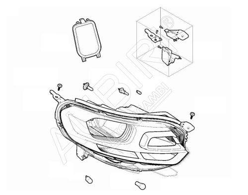 Headlight Fiat Scudo since 2022, Jumpy, Expert since 2016, Vivaro since 2019 right