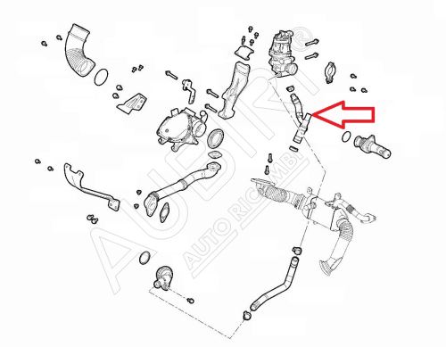 Pipe EGR valve Fiat Ducato 2014-2022 2.3 Euro6