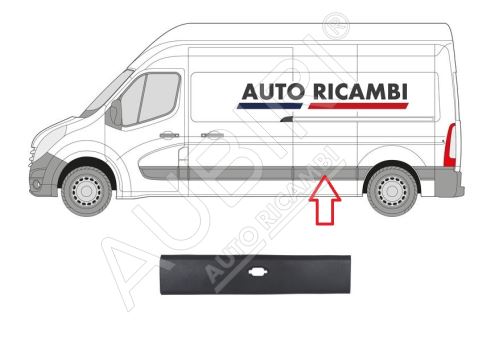 Protective trim Renault Master since 2010 left, behind the sliding door, for position