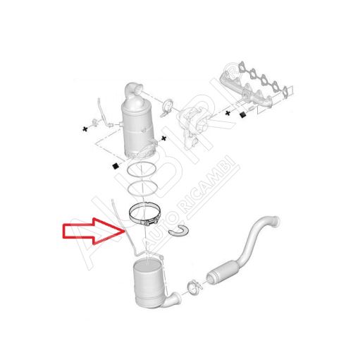 Differential pressure sensor tube DPF Citroën Berlingo, Partner 2008-2016 1.6 HDi lower