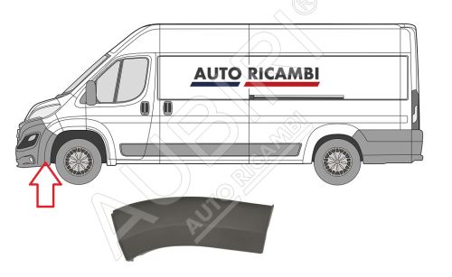 Protective trim Fiat Ducato since 2014 left, bumper trim