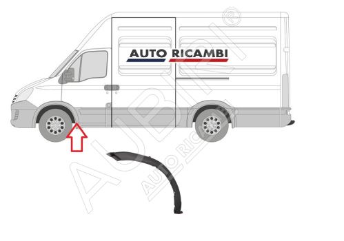 Protective trim Iveco Daily 2006-2011 35S/35C/50C left, fender trim