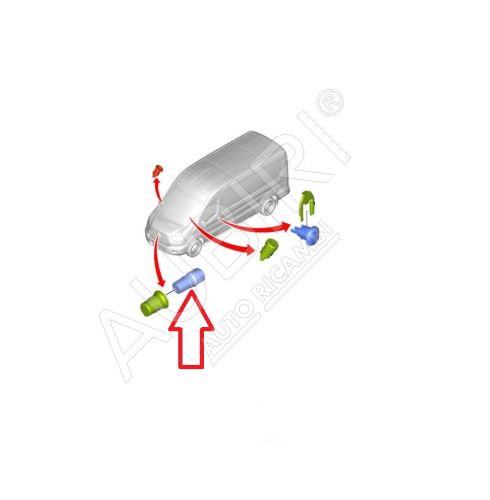 Front mask lock insert Ford Transit since 2014, Transit Custom since 2012