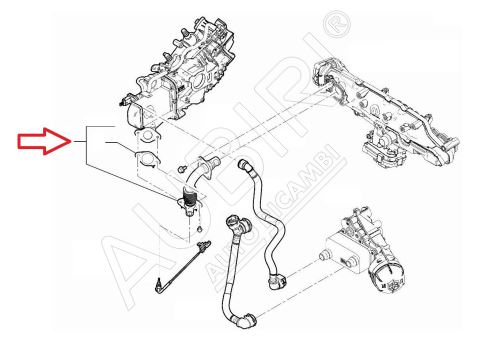 EGR valve pipe Fiat Ducato since 2021 2.2D, Doblo 2016-2022 1.6D