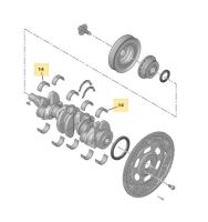 Main bearing, crankshaft bearing Citroën Berlingo since 2018 1.5D upper - 1.831-1.837