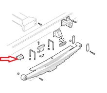 Leaf spring buffer holder Iveco Daily since 2000 35C-70C front (1)