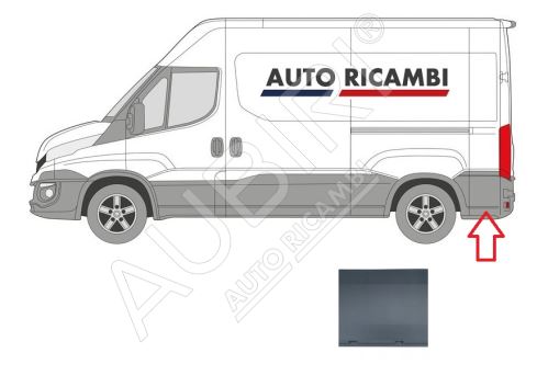 Protective trim Iveco Daily since 2014 left, behind the rear wheel