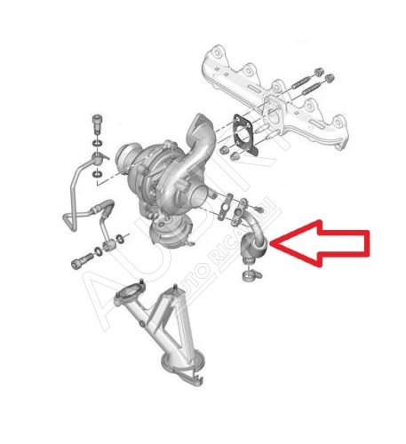 Oil drain pipe from turbocharger Citroën Berlingo, Partner 2008-2011 1.6 HDi