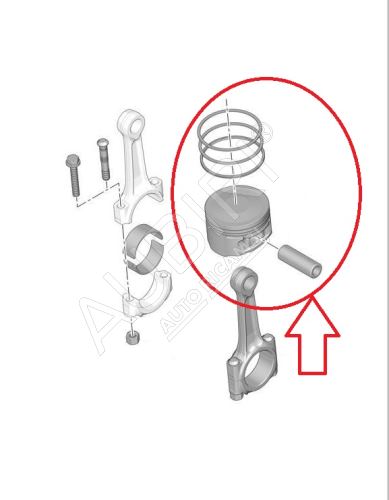 Engine piston Citroën Berlingo, Partner 2008-2018 1.6i