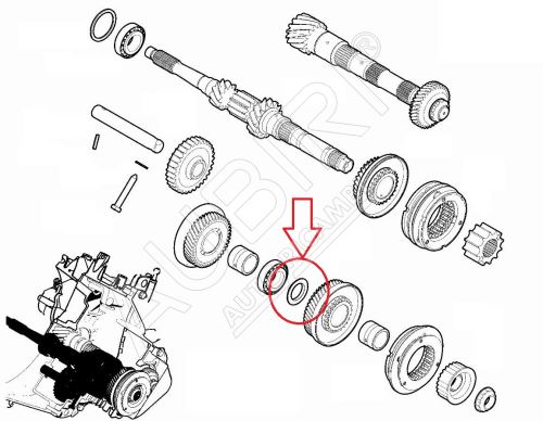 Spacer of the primary shaft Citroën Jumpy, Expert since 2016