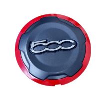 Wheel cover "500" Fiat 500L 2012-2022 in the middle for 17 inches alloy wheels, red