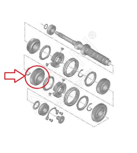 5th gear wheel Citroën Berlingo, Partner since 2008, 46 teeth