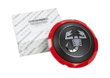 Wheel cover Skorpion Fiat 500 Abarth 2016-2024 center for alloy wheels, red-gray