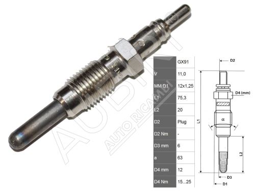 Glow plug Fiat Doblo 2000-2005 1.9D