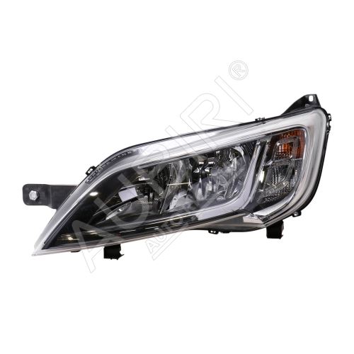 Headlight Fiat Ducato since 2014 left H7+H7 silver frame without LED