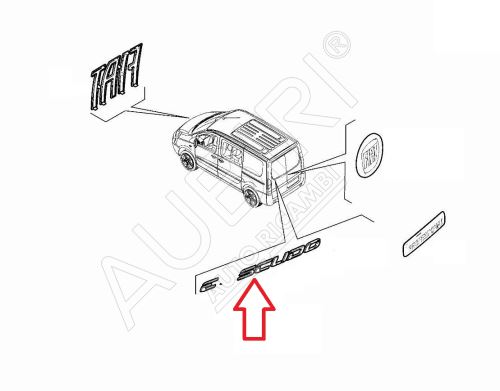 Emblem "SCUDO" Fiat Scudo 2022-2023 rear