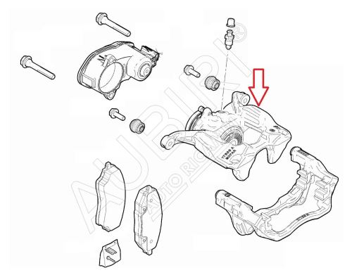 Brake caliper Fiat Ducato since 2021 rear left, without holder