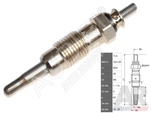 Glow plug Fiat Ducato 230 1994 2.5 D/TD