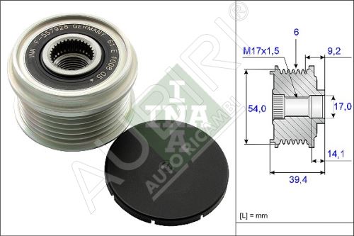 Alternator Pulley Fiat Doblo 2010 1.3MTJ for 90A alt.