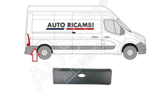 Protective trim Renault Master since 2010 right, behind the rear wheel, for position l