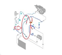Air con hose Ford Transit Courier 2014-2018 from compressor to evaporator