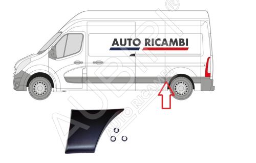 Protective trim Renault Master since 2010 left, in front of the rear wheel