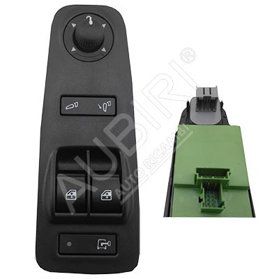 Electric window switch Fiat Ducato since 2011 left, green, folding mirrors