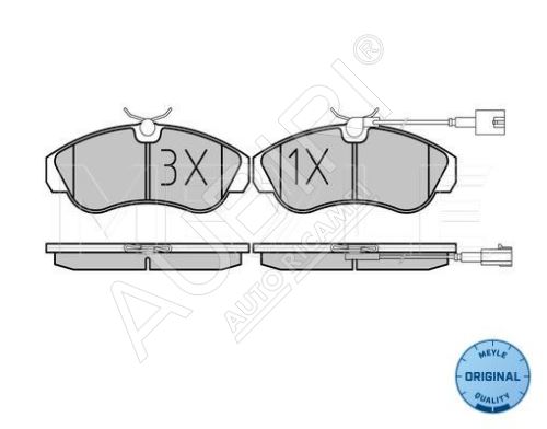 Brake pads Fiat Ducato 1994-2006 front, 1-sensor Q18, system TRW