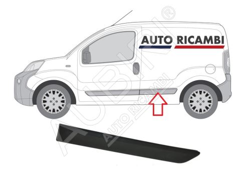 Protective trim Fiat Fiorino since 2007 left in front of the rear wheel